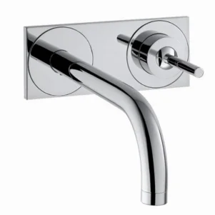 Смеситель настенный для раковины Axor Uno, вынос 165, с панелью, хром