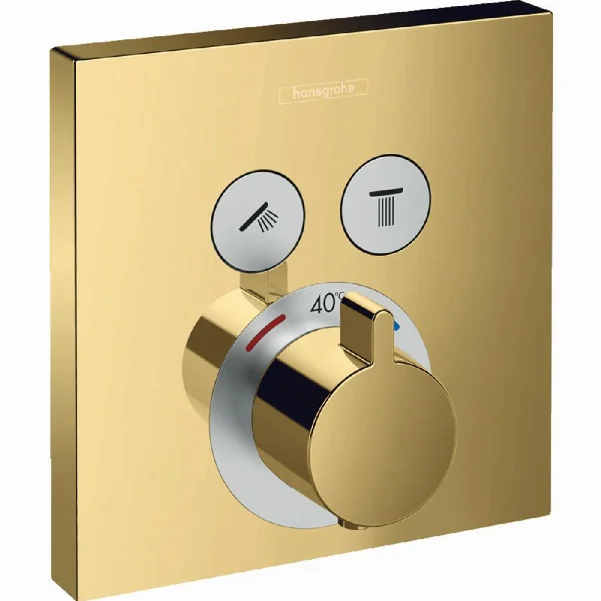 Термостат Hansgrohe ShowerSelect 15763990 для душа, полированное золото