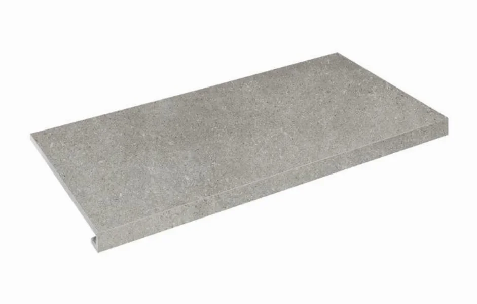 Ступень угловая правая с капиносом SZRXRM8BRR2 Concrete Grigio 345-35x600x9,2 Zeus Ceramica
