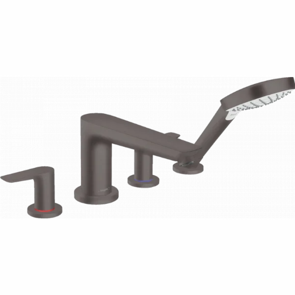 Смеситель для ванны Hansgrohe Talis E на 4 отверстия, матовый черный хром 
