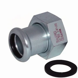 Муфта з накидною гайкою прес оцинковка RM Steel Pres Ø 42×1-1/2" внутрішня різьба