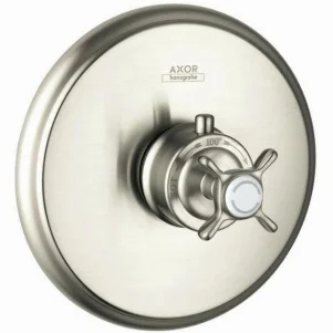 Смеситель-термостат центральный Axor Montreux Ø 176 мм, никель