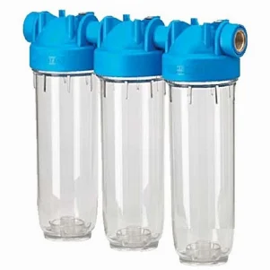 Фильтр магистральный Atlas Filtri 20" DP Trio Ø 1" OT (TS прозрачный корпус) KIT