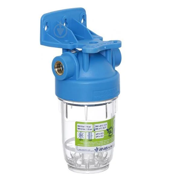 Фільтр магістральний Atlas Filtri 5" DP Mono Ø 1/2" OT (TS прозорий корпус) KIT