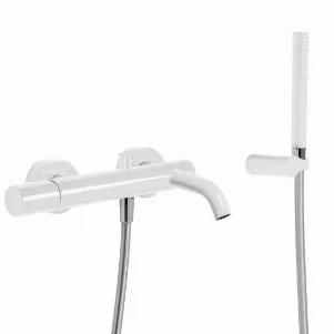 Змішувач для ванни і душа Tres Study Exclusive білий матовий