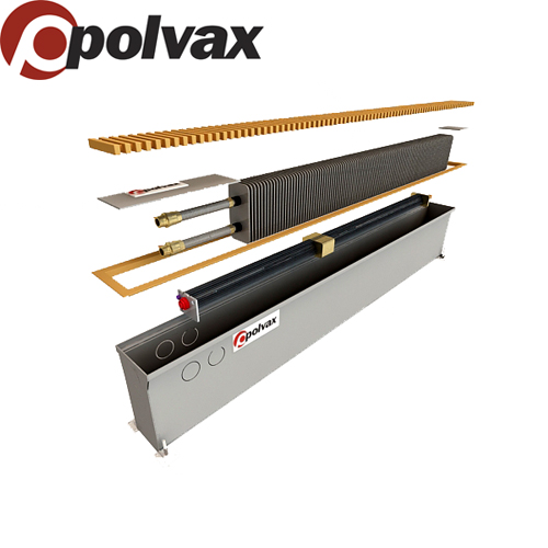 Внутрипольный конвектор Polvax KV.PREMIUM.135x1250x245 мм 1219 Вт