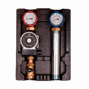 Насосна група з фіксованою регулюванням ICMA 1-1/2"x1" з насосом Grundfos UPS 25/65