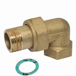 Згін американка кутова латунна Pattaroni Ø 3/4" внутр.- зовн. різьба (під прокладку)