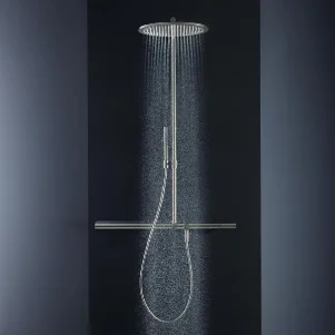 Душевая система Axor Showerpipe 800 1jet с термостатом, никель шлифованный
