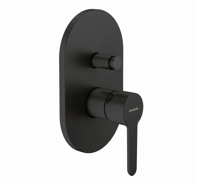 Змішувач для ванни і душа Genebre Oslo Black, вбудовуваний з перемикачем (65116194166)
