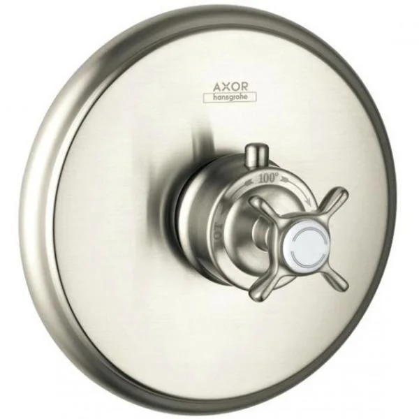 Смеситель-термостат центральный Axor Montreux Ø 176 мм, никель