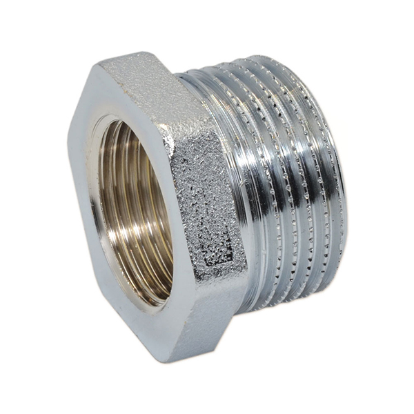 Футорка латунна хромована Pattaroni Ø 3/4"×2" внутр.- зовн. різьба