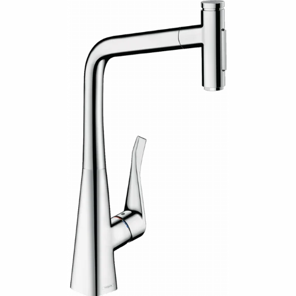 Смеситель Hansgrohe Metris M71 для кухонной мойки с выдвижным душем, хром 73816000