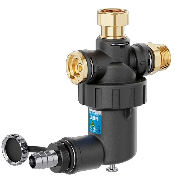 Дешламатор з магнітом Caleffi Dirtma Gmini Ø 3/4" (фільтрація: 5 μm, 3,0 bar, 0–90 °C)