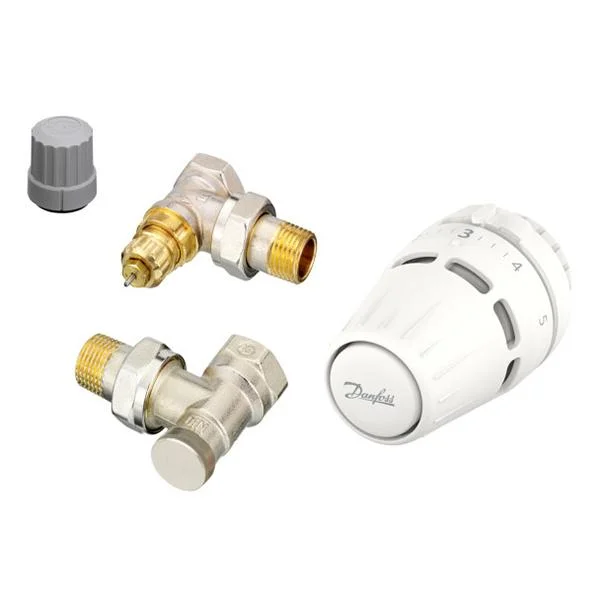 Комплект підключення до радіатора Danfoss RA-FN + Regus + RLV-S Ø 1/2" кутовий