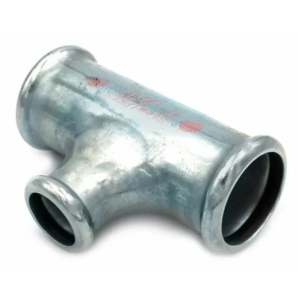 Тройник редукционный пресс оцинковка RM Steel Pres Ø 28×18×28 мм
