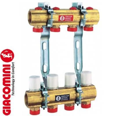 Коллекторная группа Giacomini 1"x18/2,0 - 6 выходов (без расходомеров)
