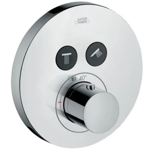 Смеситель-термостат для душа Axor Shower Select Ø 170 мм, 2 потребителя, никель