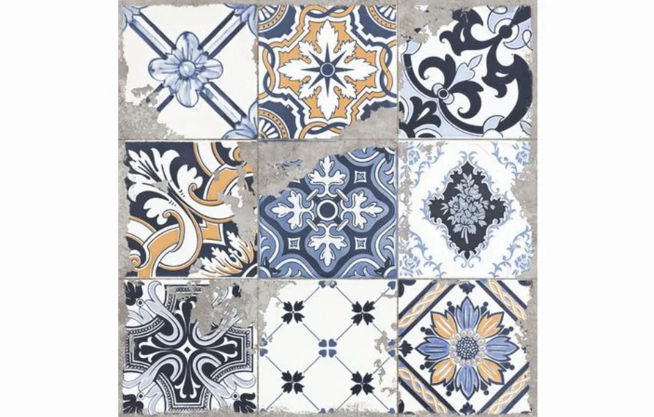 Плитка керамогранитная Limestone Vintage 1 декор RECT 600x600x10 Golden Tile Плитка керамогранитная Limestone Vintage 1 декор RECT 600x600x10 Golden Tile