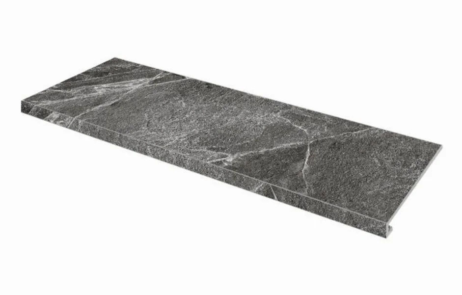 Ступень прямая с капиносом SZBXKA9BRB KALAKITO BLACK 345-35x900x9,2 Zeus Ceramica