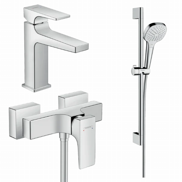 Набор смесителей для душа 3 в 1 Hansgrohe Metropol 32560112 (32560000, 32507000, 26582400)