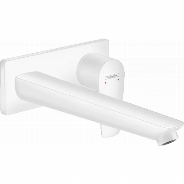 Смеситель для раковины Hansgrohe Talis E настенный с длинным изливом, белый матовый