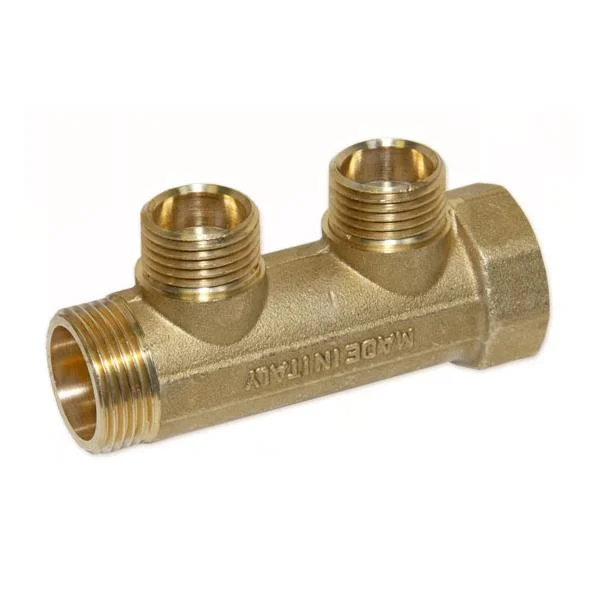 Колектор латунний Bianchi Ø 3/4"×1/2" - 2 контури, I=36 мм