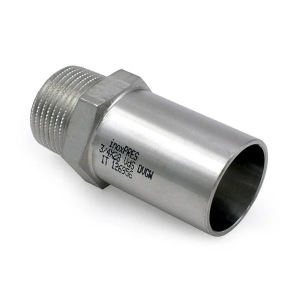 Штуцер прес нержавійка RM Inox PRES Ø 18×3/4" зовнішня різьба