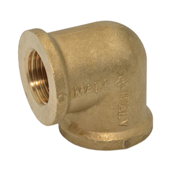 Коліно редукційне латунне Pattaroni Ø 3/4"×1/2" внутрішня різьба