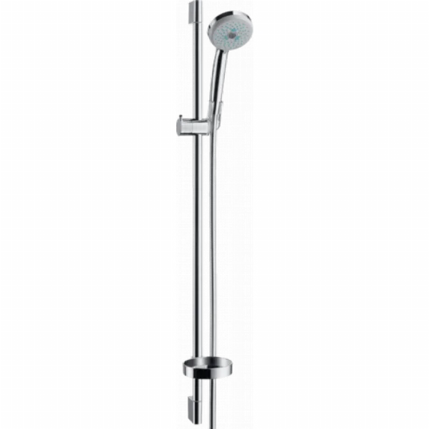 Душевой набор Hansgrohe Croma 100 Multi EcoSmart со штангой 90 см и мыльницей