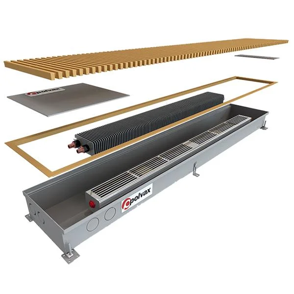 Внутрипольный конвектор Polvax КV.PLUS.PREMIUM 300x2500x120 мм