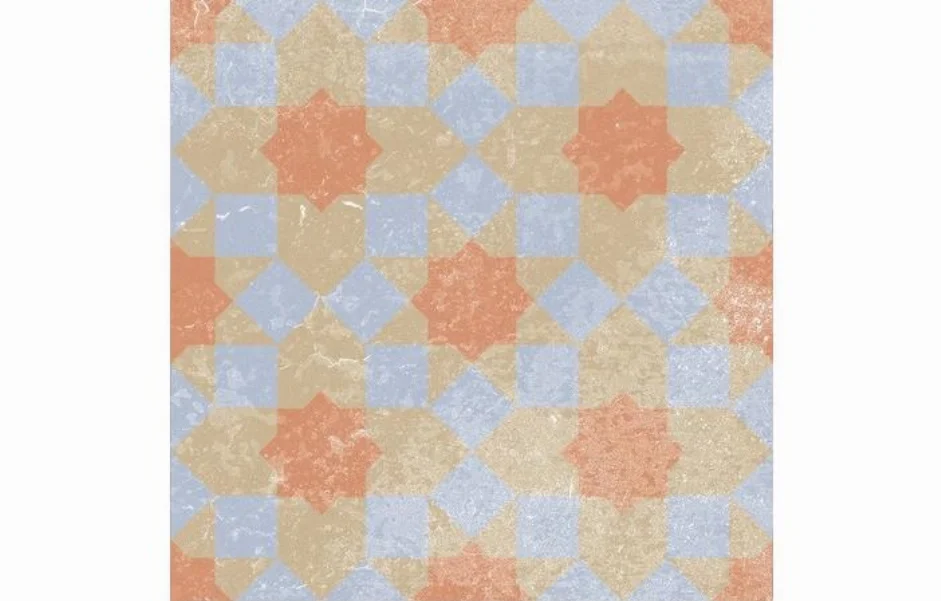 Плитка керамогранитная Ethno №16 микс 186x186x8 Golden Tile