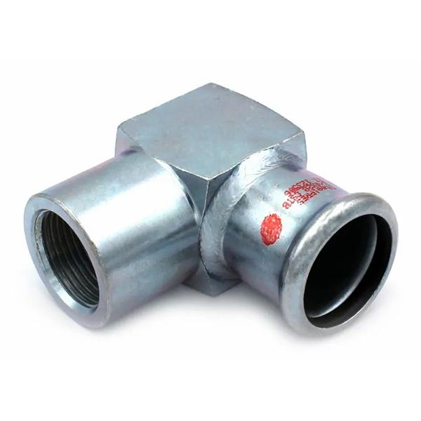 Коліно прес оцинковка RM Steel Pres Ø 22×3/4" внтутрення резьба