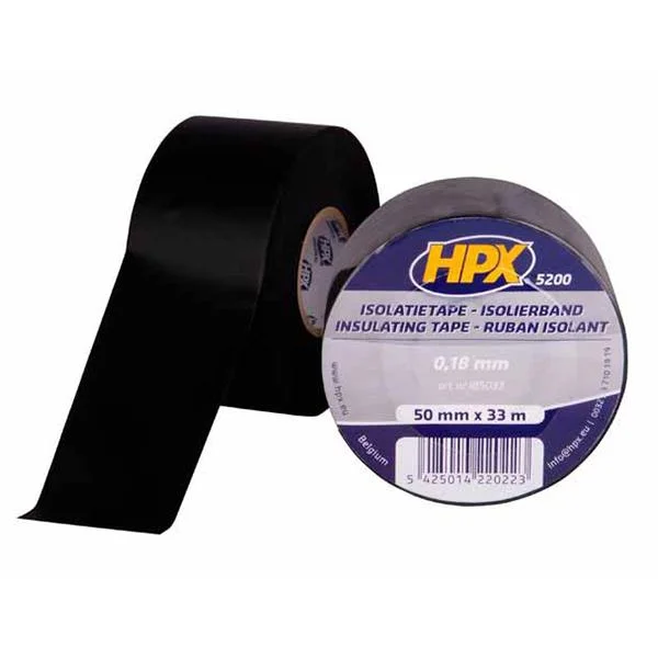 Стрічка ПВХ ізоляційна HPX 5200 - 50 мм х 33 м (чорна плівка)