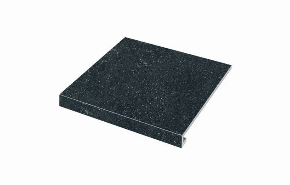 Ступень угловая левая с капиносом SZRXPZ9BRC1 CA'DI PIETRA NERO 300-35x345x9,2 Zeus Ceramica