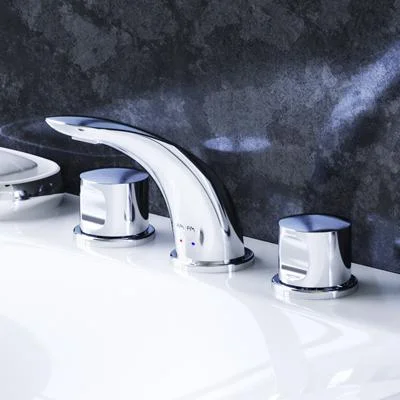 Змішувач для умивальника на три отвори AM.PM Sensation, з донним клапаном