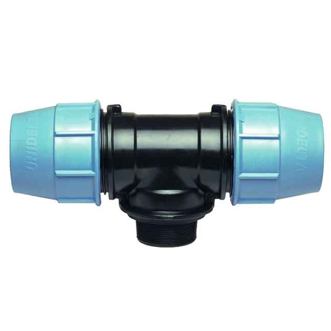 Тройник Unidelta PN16 PP-B Ø 25×1/2"×25 наружная резьба