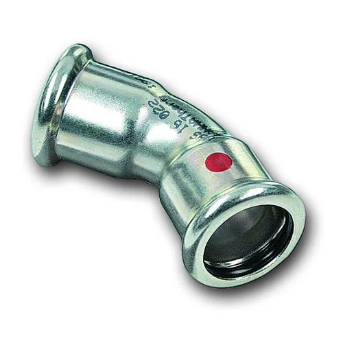 Кут прес оцинковка SANHA Therm Press Ø 15/45° внутр.- внутр. (код. 24041)