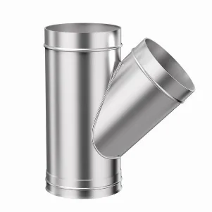 Тройник для дымохода нержавейка Ø 250/45° мм (сталь 0,5 мм AISI)