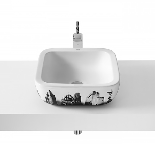 Раковина Roca Urban 400x400 мм, декор Rio