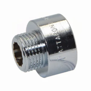 Переходник хромированный Pattaroni Ø 3/8"×1/2" наруж.- внутр. резьба
