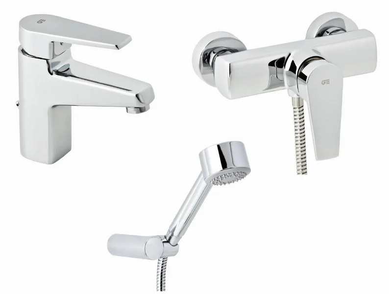 Набір змішувачів для душу без штанги GENEBRE Klip 03KL-shower ((64130164566+64110164566)