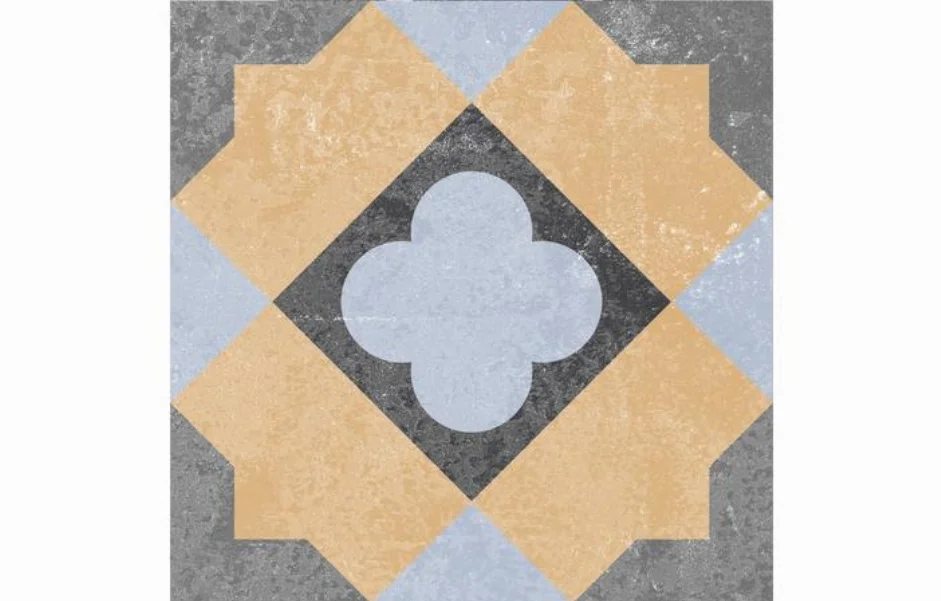 Плитка керамогранитная Ethno №22 микс 186x186x8 Golden Tile