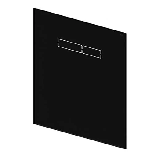 Верхня панель з кнопкою-клавіша хром TECE lux чорне скло (механічний слив)