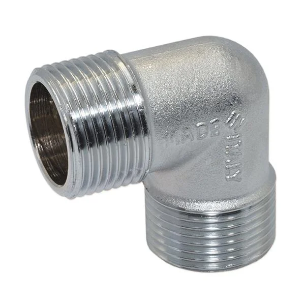 Угол хромированный Pattaroni Ø 1" наруж.- наруж. резьба