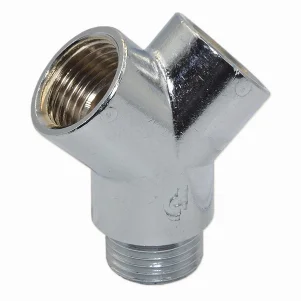 Трійник Y-подібний хром Pattaroni Ø 1/2" зовнішня різьба