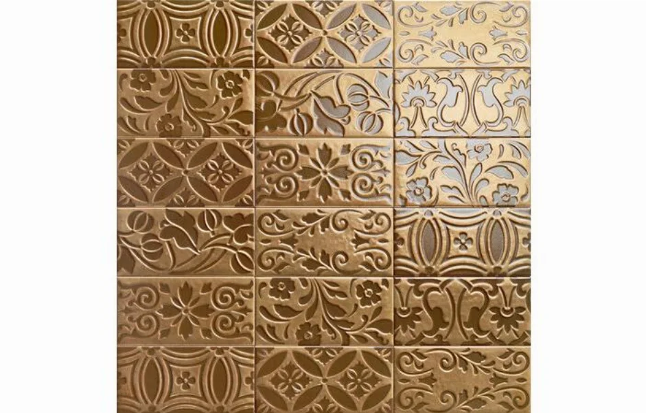 Плитка настенная Velvet Deco Gold 100x200 Mainzu