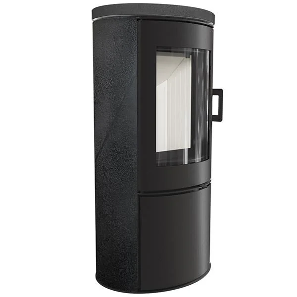Сталева пічь-камін Kratki Koza AB S DR ECO Nero 8,0 кВт, колір: чорний