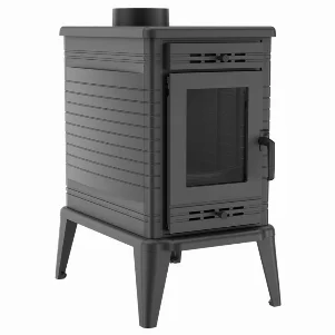 Чугунная печь-камин Kratki Koza K10 Turbofan 10,0 кВт, дымоход Ø 130 мм