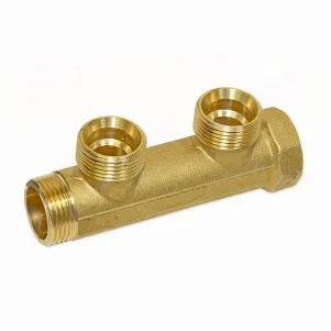 Колектор латунний Bianchi Ø 3/4"×3/4" EK - 2 контури, I=50 мм (ADZ Brass)